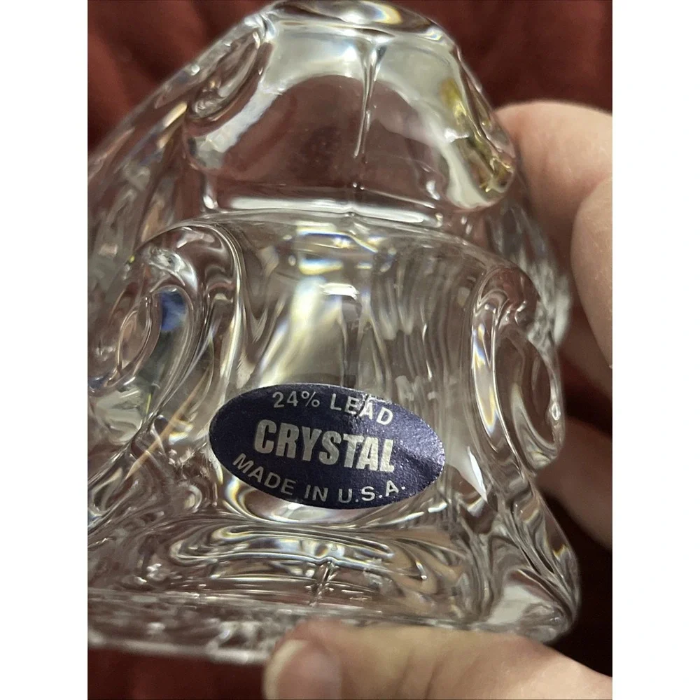 Vintage‎ 24% Lead Crystal Santa Sleigh, Soaker Tub Bathroom Soap dish Heavy Gift